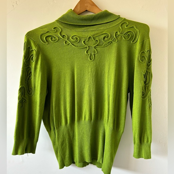 Green Turtleneck Sweater - Picture 2 of 6